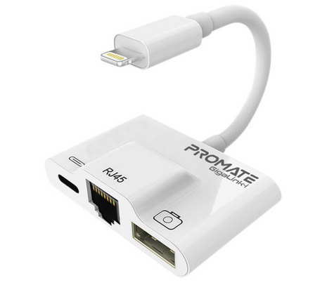 PROMATE GIGALINK-I ADAPTADOR LIGHTNING A USB-C/LAN/OTG (O)