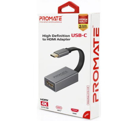 PROMATE MEDIALINK-H1 ADAPT USB-C A HDMI 4K GRIS