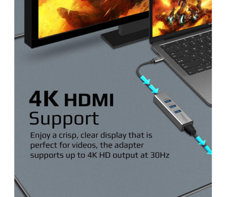 PROMATE MEDIAHUB-C3 USB-C A 3 USB 3.0/HDMI