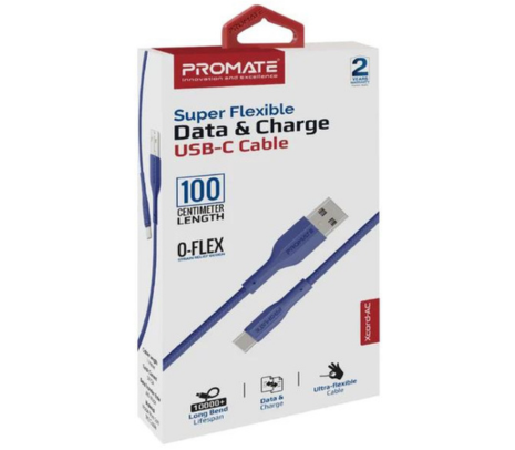 PROMATE XCORD-CC.NAVY CABLE USB-C A USB-C 1M (O)