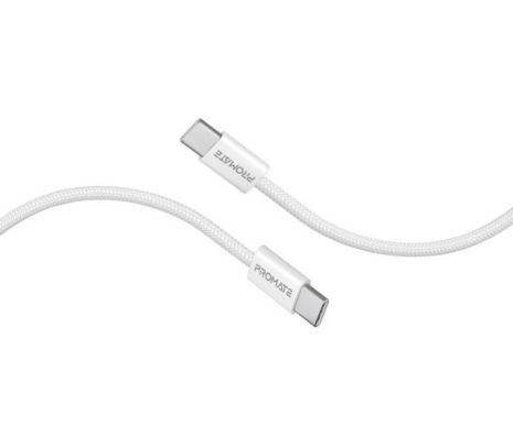 PROMATE ECOLINE-CC200.WHITE CABLE USB-C A USB-C 60W 2M