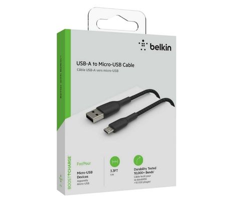 BELKIN CAB005BT1MBK CABLE MICRO USB A USB-A BLACK 1MT