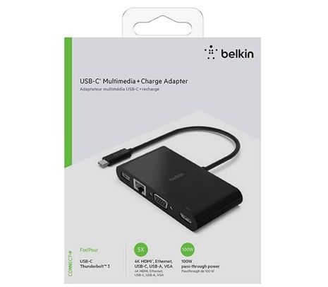 BELKIN AVC004BTBK HUB USB-C A USB-A/RED/VGA/HDMI