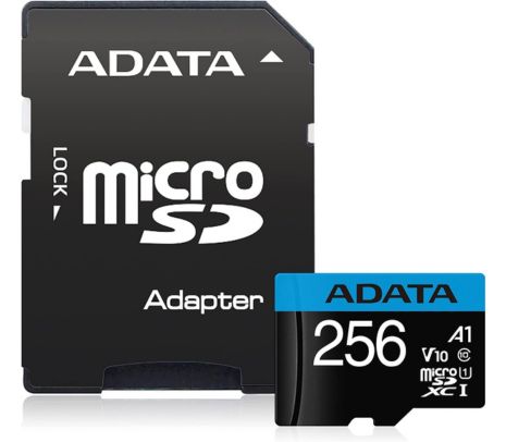 ADATA MICRO SDXC AUSDX256GUICL10A1-RA1 CLASE 10 C/ADAPTADOR