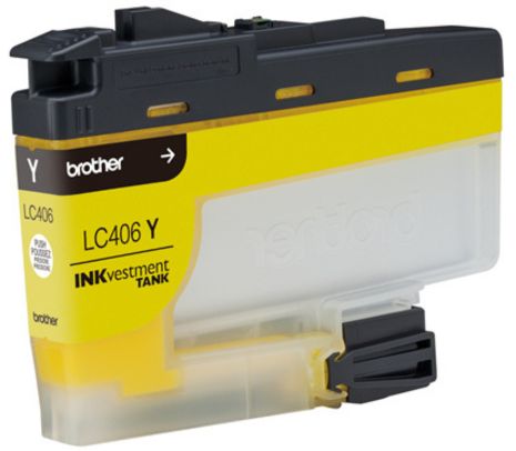 BROTHER LC406YS AMARILLO JF-1/MFC-4335/4345/4535/5855/5955 1.500 COPIAS CP