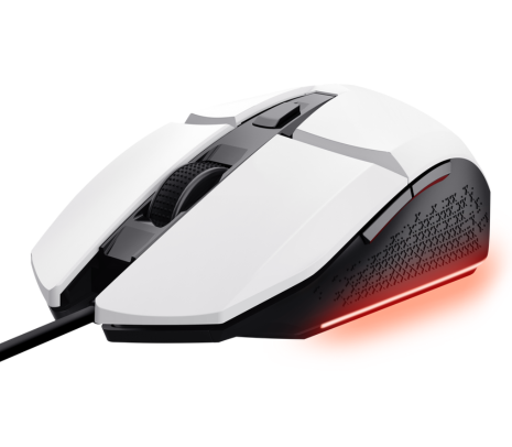 TRUST 25066 MOUSE GAMING GXT109 FELOX WHITE CON LED