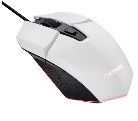 TRUST 25066 MOUSE GAMING GXT109 FELOX WHITE CON LED