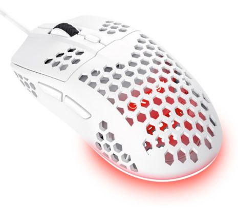 TRUST 25389 MOUSE GAMING GXT928 HELOX WHITE CON LED