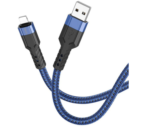 HOCO U110 CABLE USB-A A LIGHTNING BLUE 1.2M