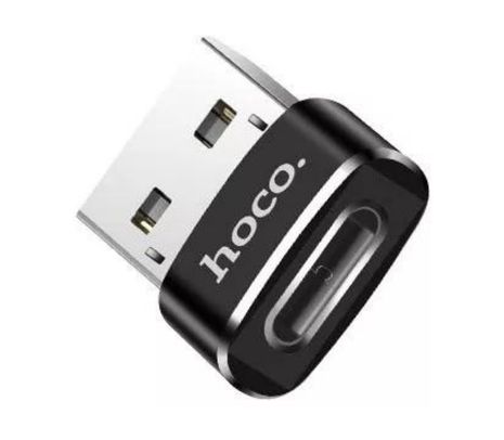 HOCO UA17 ADAPTADOR USB-A A USB-C BLACK