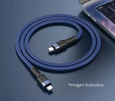 HOCO U110 CABLE DE CARGA USB-C A USB-C BLUE 1.2M