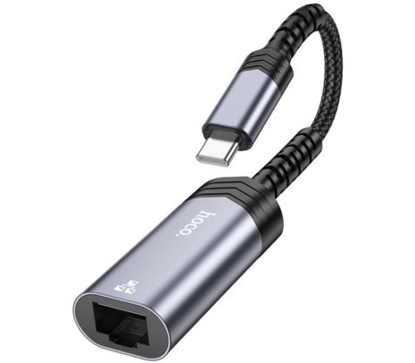 HOCO UA26 ADAPTADOR USB-C A ETHERNET 100 MBPS METAL GREY