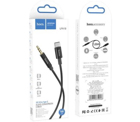 HOCO UPA19 CABLE USB-C A JACK 3.5MM 1M BLACK