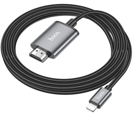 HOCO UA27 ADAPTADOR LIGHTNING A HDMI 2M METAL GREY