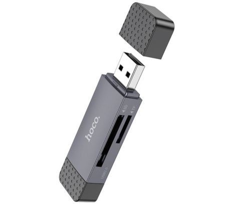 HOCO HB45 ADAPTADOR 2 EN 1 USB-A/USB-C 2.0 C/LECTOR TARJETA