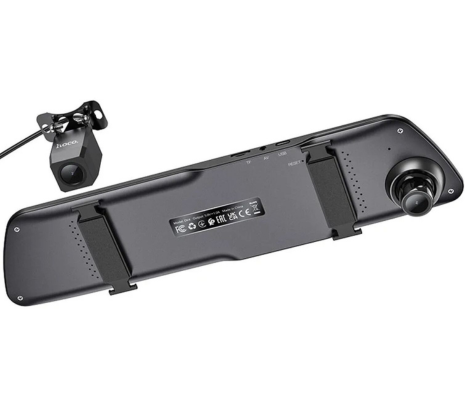 HOCO DV4 DASHCAM VIDEOCAMARA PARA ESPEJO C/DISPLAY P/AUTO BK