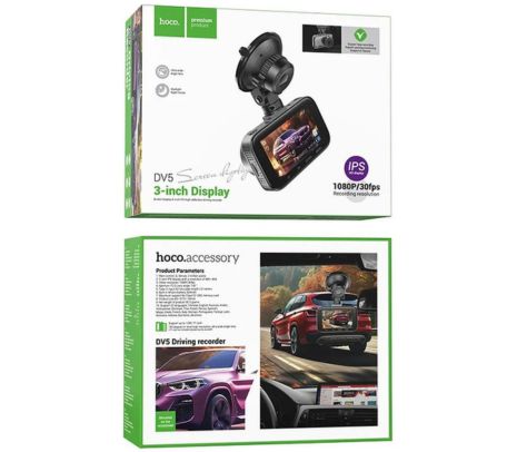 HOCO DV5 DASHCAM VIDEOCAMARA C/DISPLAY DE 3