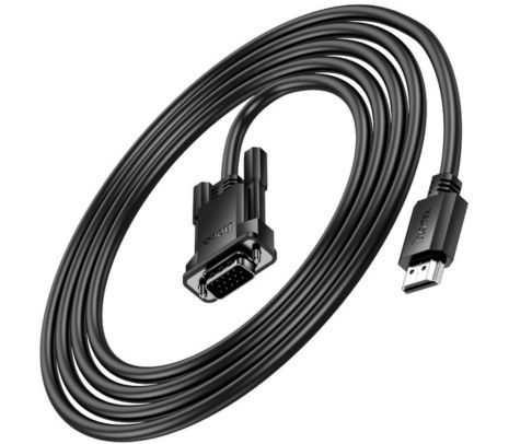 HOCO US12 CABLE HDMI A VGA HD BLACK 2M