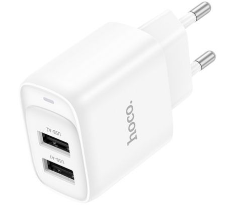 HOCO C141A CARGADOR DE PARED 2 USB-A EU 10W WHITE