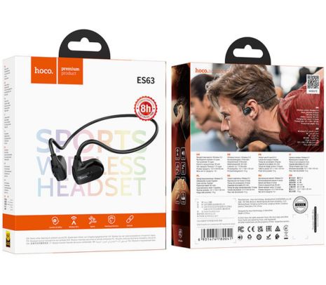 HOCO ES63 EARPHONES GRACEFUL AIR CONDUCTION BT BLACK