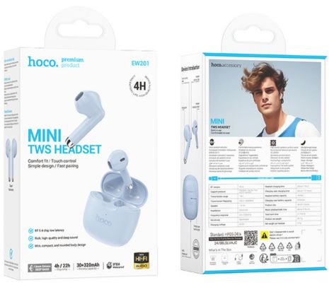 HOCO EW201 EARPHONES GRACEFUL TWS BT BLUE STAR