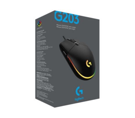 LOGITECH 910-005793 MOUSE G203 GAMING NEGRO USB PARA PROMO