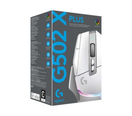 LOGITECH 910-006170 MOUSE G502 X PLUS GAMING WHITE INAL