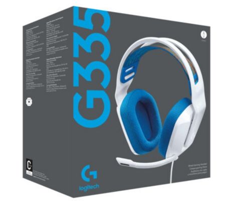 LOGITECH 981-001017 HEADSET G335 GAMING BLANCO 3.5MM P/PROMO