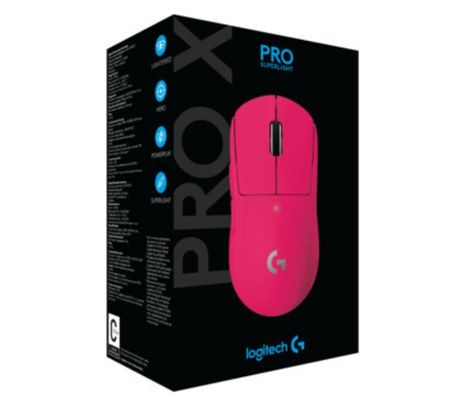 LOGITECH 910-005955 MOUSE PRO X SUPERLIGHT GAMING MAGENTA INAL P/PROMO