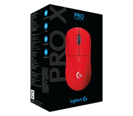 LOGITECH 910-006783 MOUSE PRO X SUPERLIGHT GAMING RED INAL P/PROMO