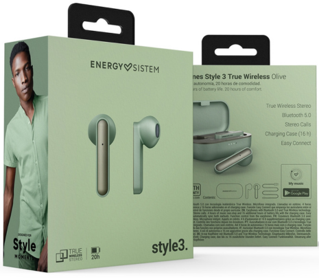 ENERGY SISTEM 450732 EARPHONES STYLE 3 TWS OLIVE (D)